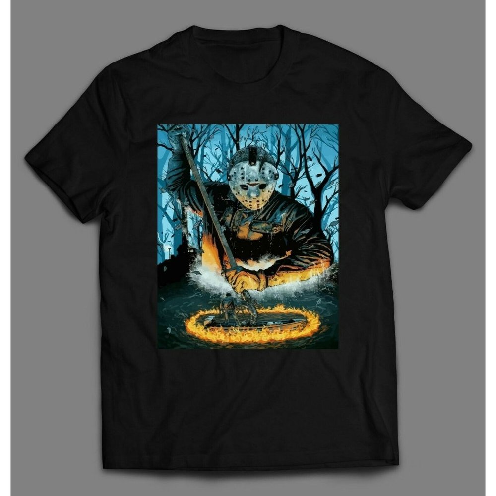FRIDAY THE 13TH CRYSTAL LAKE HELL HALLOWEEN SHIRT*